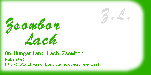 zsombor lach business card